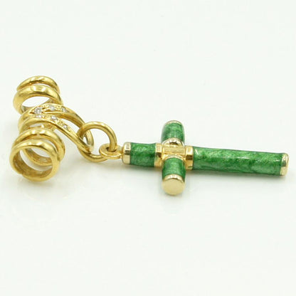 ウノアエレ(UNOAERRE)　750エナメルダイヤモンドペンダントトップ　重量5.82ｇ(石の重量含む)　レディース（中古）