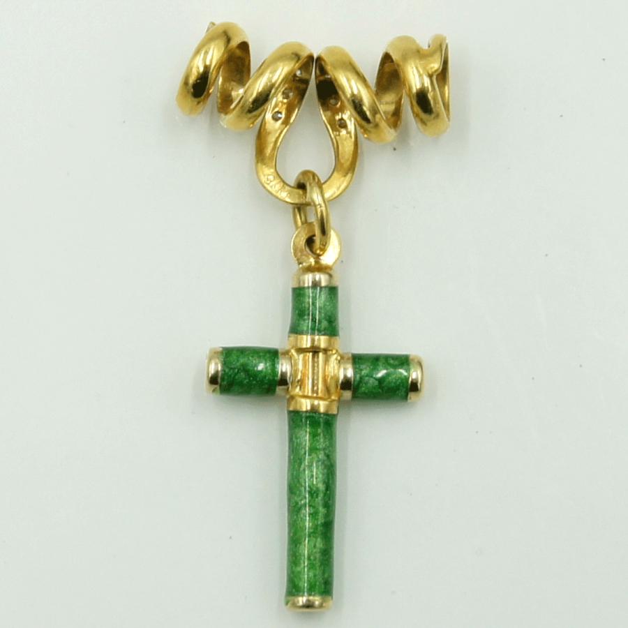 ウノアエレ(UNOAERRE)　750エナメルダイヤモンドペンダントトップ　重量5.82ｇ(石の重量含む)　レディース（中古）