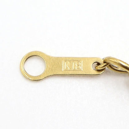 K18デザインブレスレット　ストッパーチェーン付　ブレスレットサイズ約20cm　重量7.65ｇ（中古）