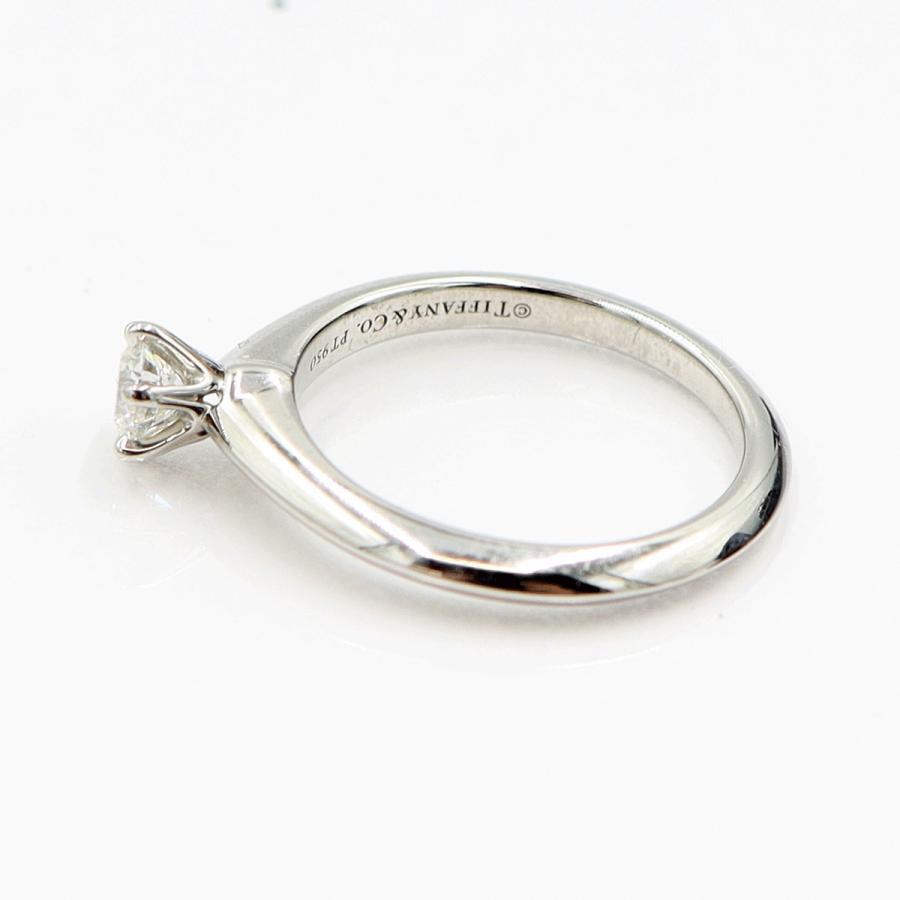 ティファニー(Tiffany & Co.)　Pt950ダイヤモンドリング　D0.22ct　リングサイズ6号　重量3.63ｇ(石の重量含む)　プラチナ　レディース（中古）