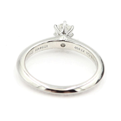ティファニー(Tiffany & Co.)　Pt950ダイヤモンドリング　D0.22ct　リングサイズ6号　重量3.63ｇ(石の重量含む)　プラチナ　レディース（中古）