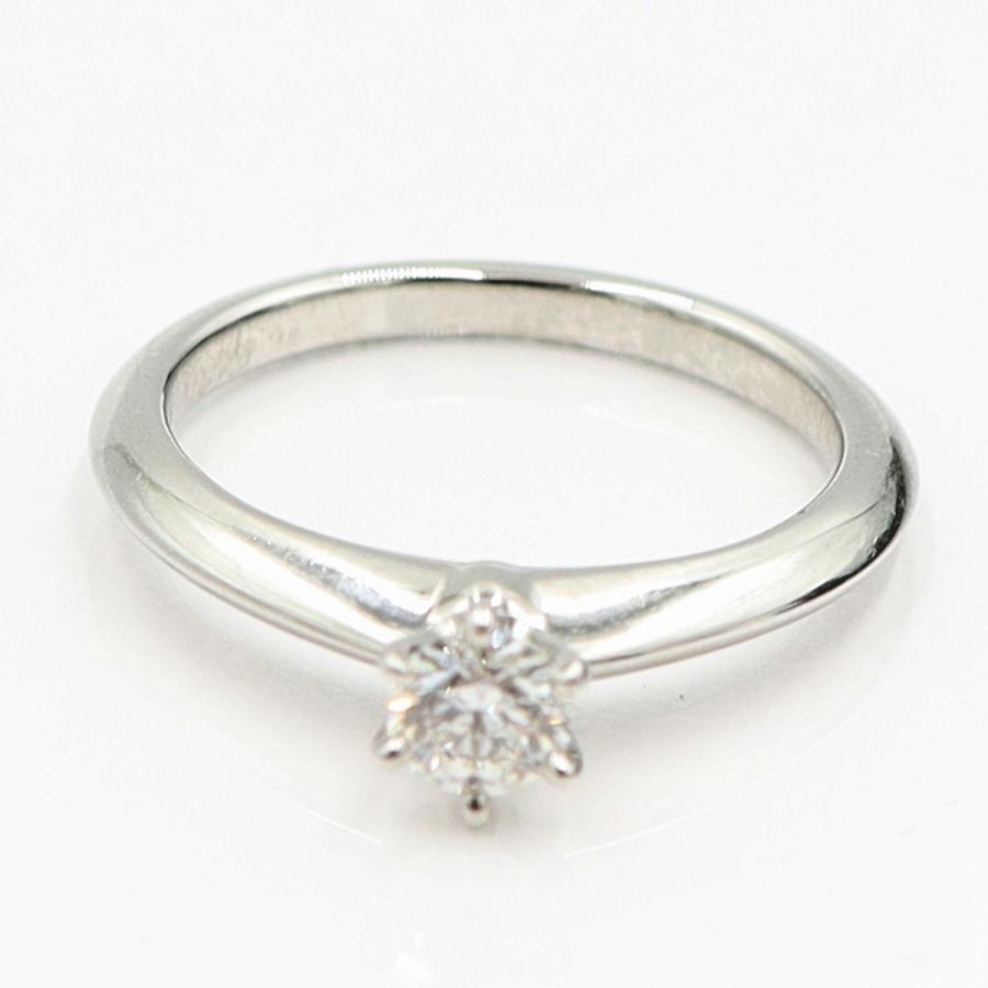 ティファニー(Tiffany & Co.)　Pt950ダイヤモンドリング　D0.22ct　リングサイズ6号　重量3.63ｇ(石の重量含む)　プラチナ　レディース（中古）