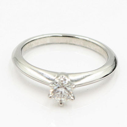 ティファニー(Tiffany & Co.)　Pt950ダイヤモンドリング　D0.22ct　リングサイズ6号　重量3.63ｇ(石の重量含む)　プラチナ　レディース（中古）