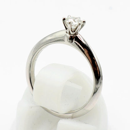 ティファニー(Tiffany & Co.)　Pt950ダイヤモンドリング　D0.22ct　リングサイズ6号　重量3.63ｇ(石の重量含む)　プラチナ　レディース（中古）