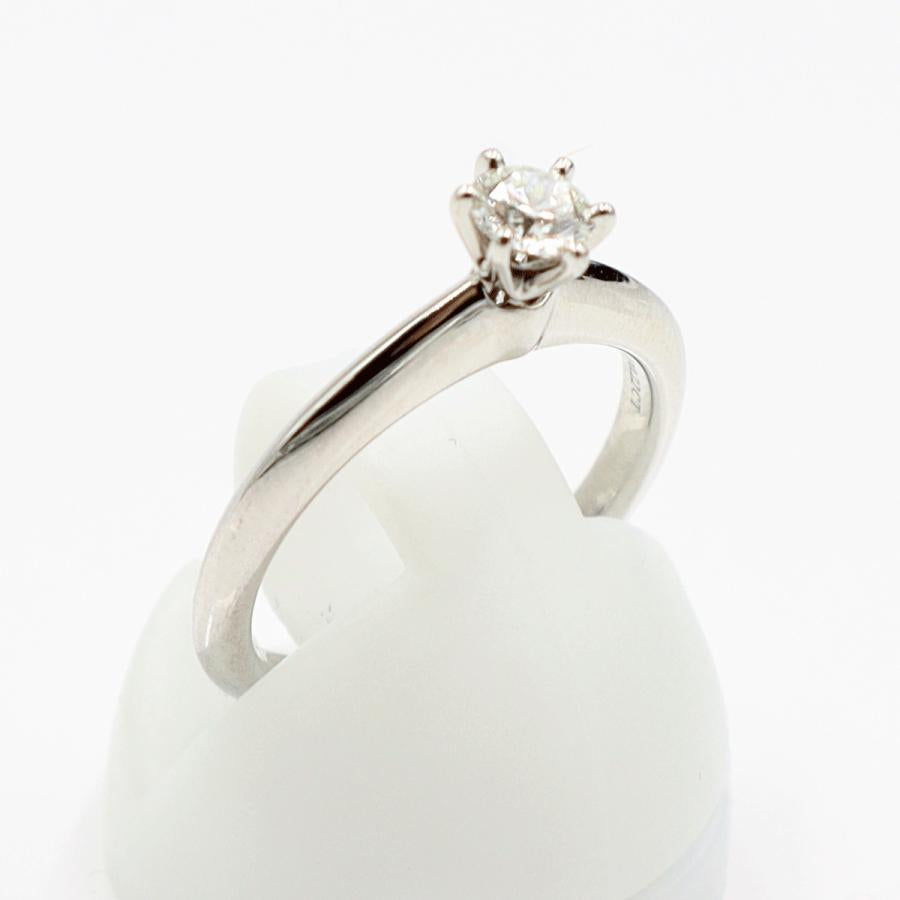ティファニー(Tiffany & Co.)　Pt950ダイヤモンドリング　D0.22ct　リングサイズ6号　重量3.63ｇ(石の重量含む)　プラチナ　レディース（中古）