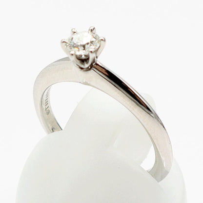 ティファニー(Tiffany & Co.)　Pt950ダイヤモンドリング　D0.22ct　リングサイズ6号　重量3.63ｇ(石の重量含む)　プラチナ　レディース（中古）