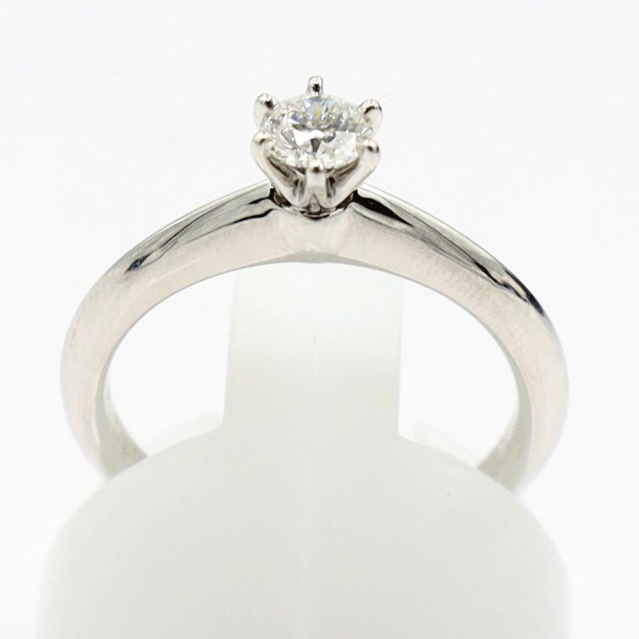 ティファニー(Tiffany & Co.)　Pt950ダイヤモンドリング　D0.22ct　リングサイズ6号　重量3.63ｇ(石の重量含む)　プラチナ　レディース（中古）