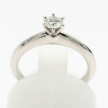 ティファニー(Tiffany & Co.)　Pt950ダイヤモンドリング　D0.22ct　リングサイズ6号　重量3.63ｇ(石の重量含む)　プラチナ　レディース（中古）
