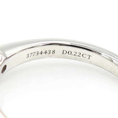 ティファニー(Tiffany & Co.)　Pt950ダイヤモンドリング　D0.22ct　リングサイズ6号　重量3.63ｇ(石の重量含む)　プラチナ　レディース（中古）