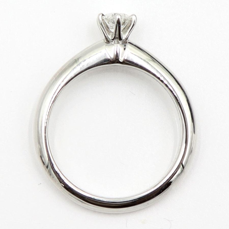 ティファニー(Tiffany & Co.)　Pt950ダイヤモンドリング　D0.22ct　リングサイズ6号　重量3.63ｇ(石の重量含む)　プラチナ　レディース（中古）