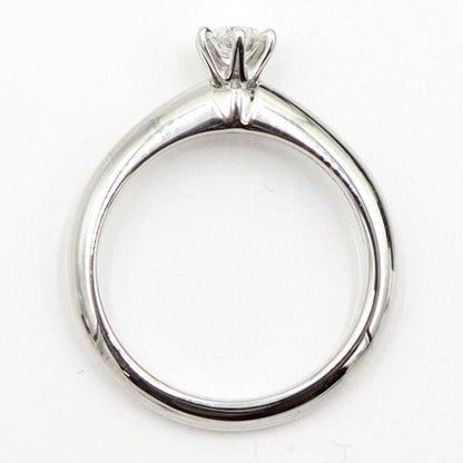 ティファニー(Tiffany & Co.)　Pt950ダイヤモンドリング　D0.22ct　リングサイズ6号　重量3.63ｇ(石の重量含む)　プラチナ　レディース（中古）