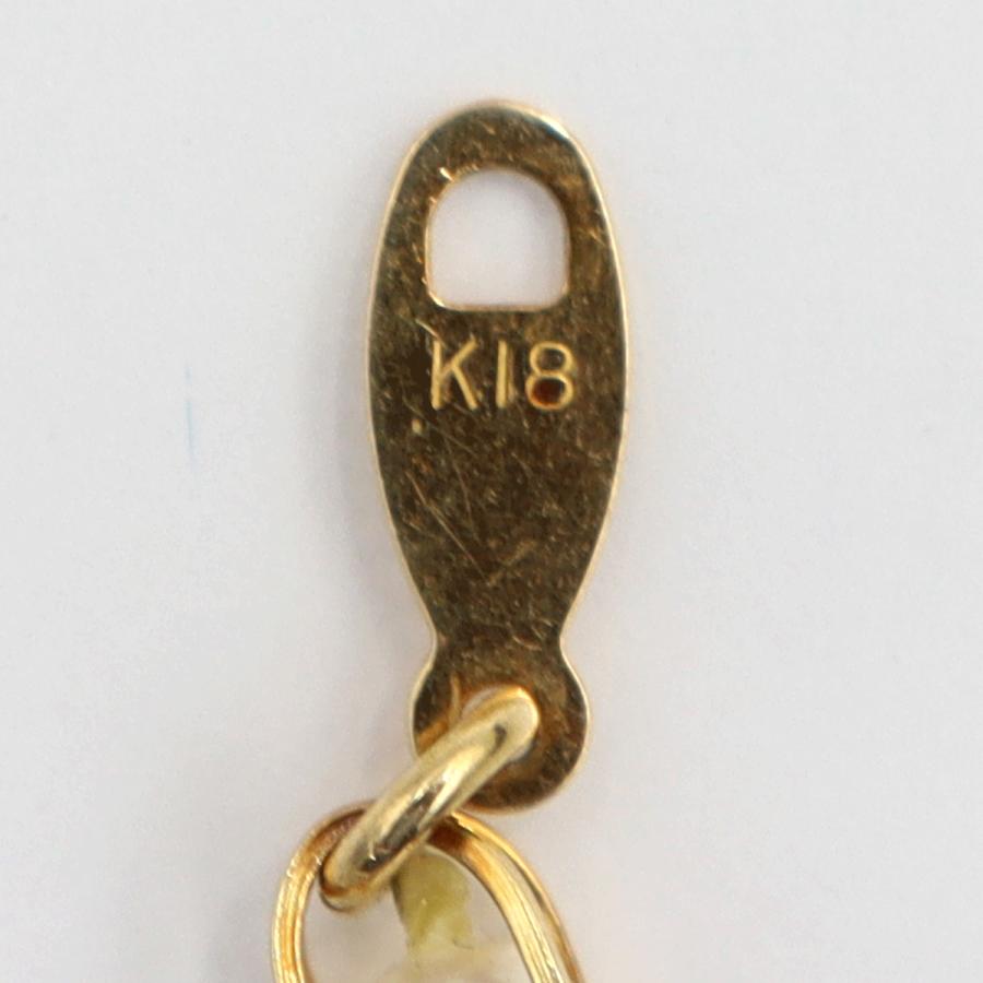 K18パールブレスレット　ブレスレットサイズ約18cm　重量5.27ｇ(石の重量含む)（中古）