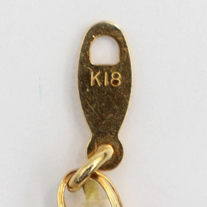 K18パールブレスレット　ブレスレットサイズ約18cm　重量5.27ｇ(石の重量含む)（中古）