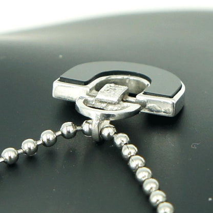 K14WGオニキスダイヤモンドペンダントトップ　重量2.04ｇ　レディース（中古）