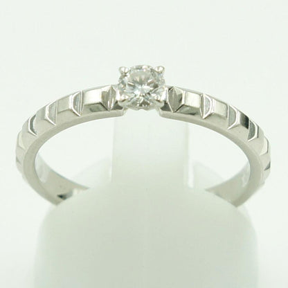 ブシュロン(BOUCHERON)　PT950クルドパリダイヤリング　リングサイズ 56(17号)　重量5.11ｇ(石の重量含む) 　レディース（中古）