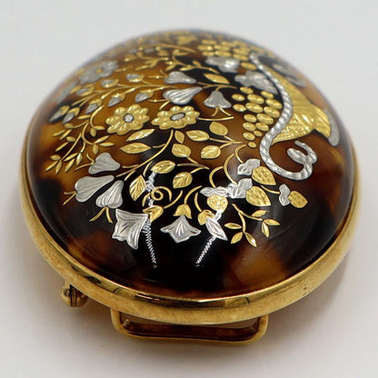 塩島敏彦 ピクゥエ(Pique) K18べっ甲帯留　重量20.05ｇ　フラワー　レディース（中古）