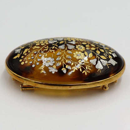 塩島敏彦 ピクゥエ(Pique) K18べっ甲帯留　重量20.05ｇ　フラワー　レディース（中古）