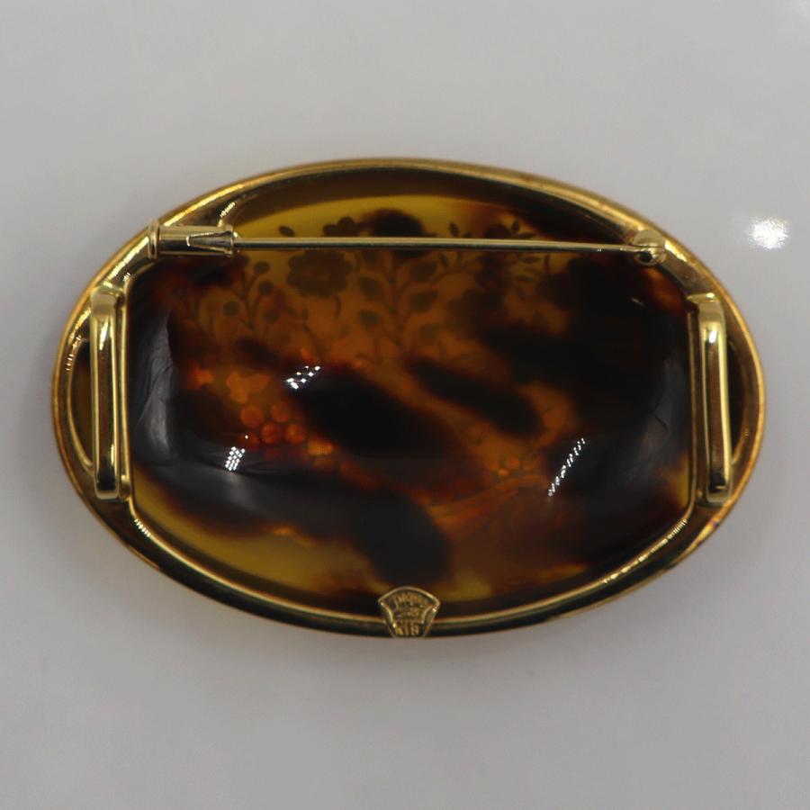 塩島敏彦 ピクゥエ(Pique) K18べっ甲帯留　重量20.05ｇ　フラワー　レディース（中古）