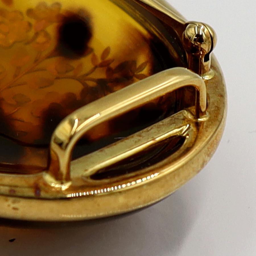 塩島敏彦 ピクゥエ(Pique) K18べっ甲帯留　重量20.05ｇ　フラワー　レディース（中古）