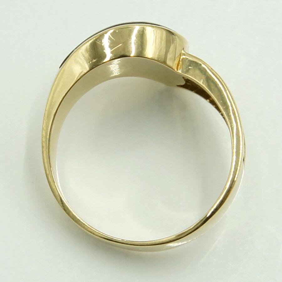 K18オニキスリング　リングサイズ12号　重量4.37ｇ(石の重量含む)　レディース（中古