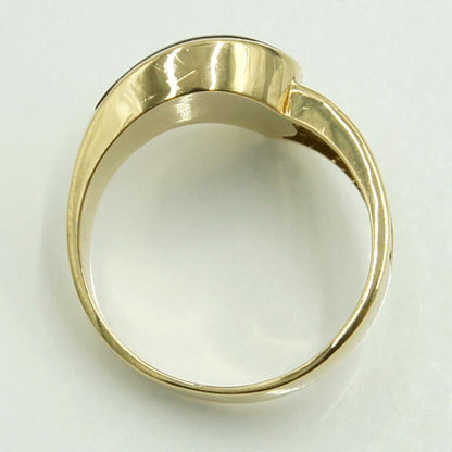 K18オニキスリング　リングサイズ12号　重量4.37ｇ(石の重量含む)　レディース（中古