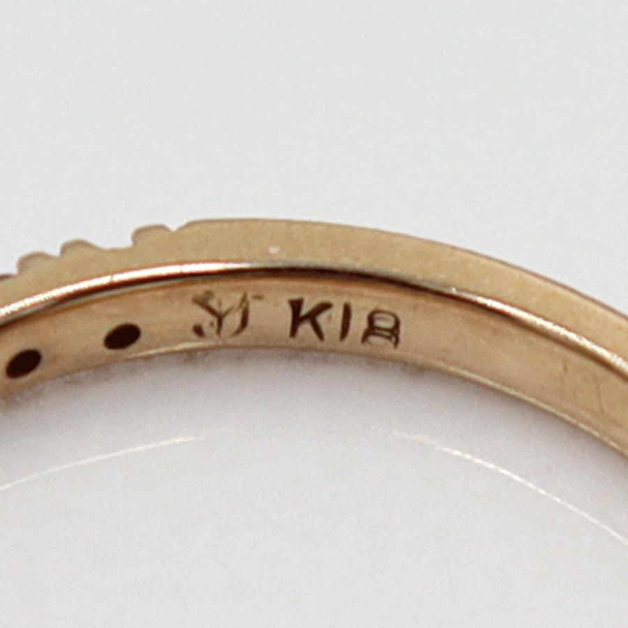 K18ダイヤモンドリング　サイズ8号　重量1.60ｇ(石の重量含む)　(中古)