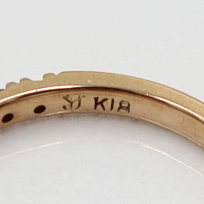 K18ダイヤモンドリング　サイズ8号　重量1.60ｇ(石の重量含む)　(中古)