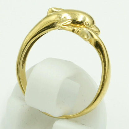 K18ファッションリング「ドルフィン」　リングサイズ12号　重量3.23ｇ　レディース（中古）