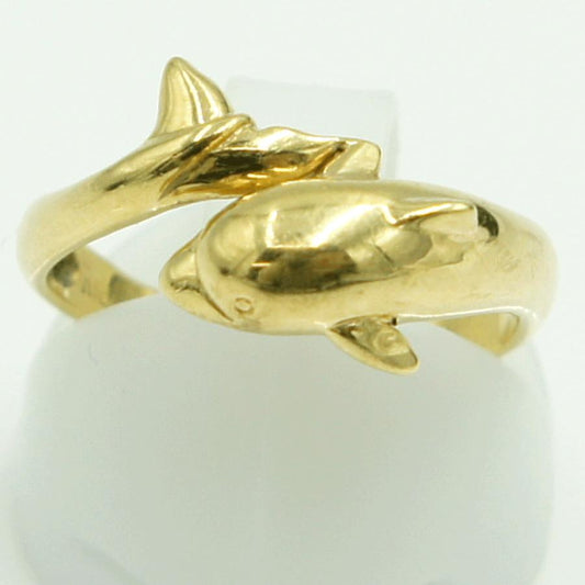 K18ファッションリング「ドルフィン」　リングサイズ12号　重量3.23ｇ　レディース（中古）
