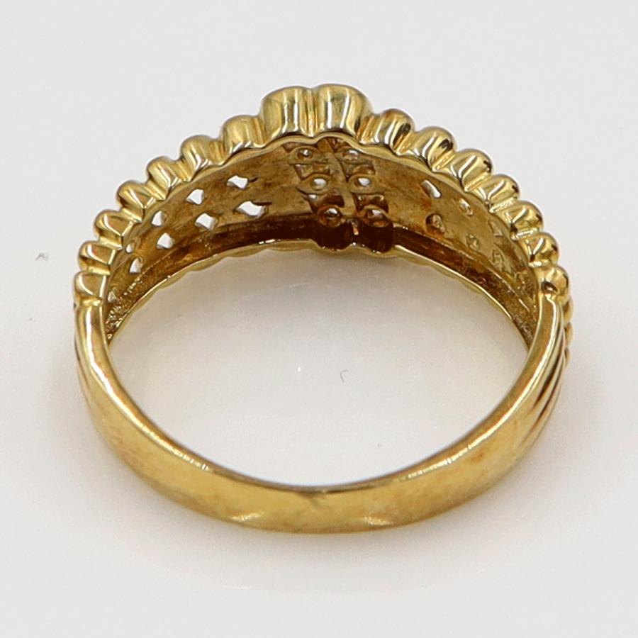 K18ダイヤモンドリング　D0.15ct　リングサイズ9号　重量3.10ｇ(石の重量含む)（中古）