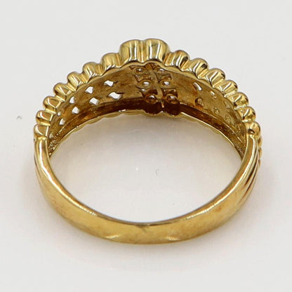 K18ダイヤモンドリング　D0.15ct　リングサイズ9号　重量3.10ｇ(石の重量含む)（中古）