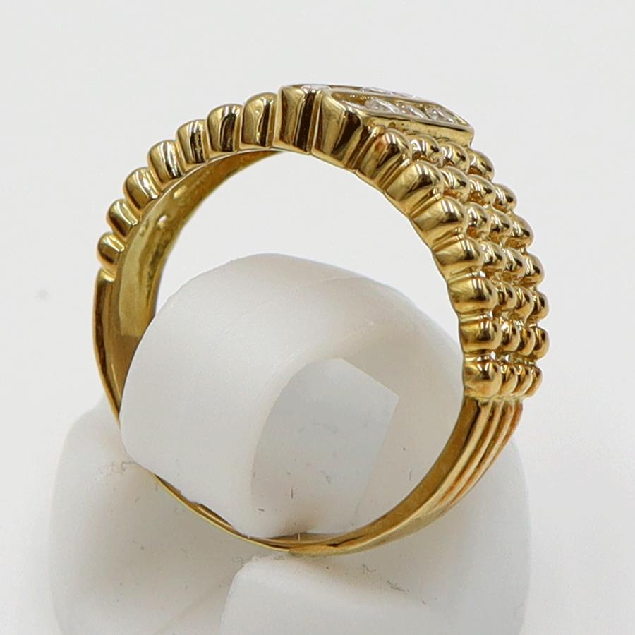 K18ダイヤモンドリング　D0.15ct　リングサイズ9号　重量3.10ｇ(石の重量含む)（中古）