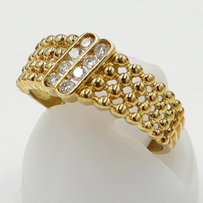 K18ダイヤモンドリング　D0.15ct　リングサイズ9号　重量3.10ｇ(石の重量含む)（中古）