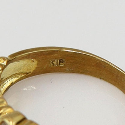K18ダイヤモンドリング　D0.15ct　リングサイズ9号　重量3.10ｇ(石の重量含む)（中古）