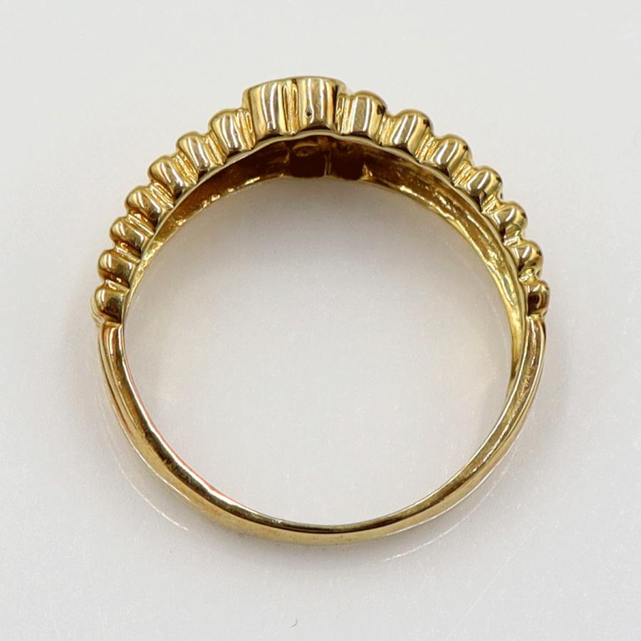 K18ダイヤモンドリング　D0.15ct　リングサイズ9号　重量3.10ｇ(石の重量含む)（中古）