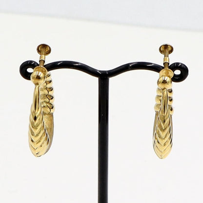 ウノア・エレ(UNOAERRE) 750デザインフープイヤリング　重量4.38ｇ　レディース（中古）