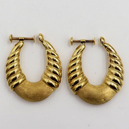 ウノア・エレ(UNOAERRE) 750デザインフープイヤリング　重量4.38ｇ　レディース（中古）