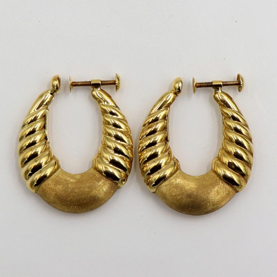 ウノア・エレ(UNOAERRE) 750デザインフープイヤリング　重量4.38ｇ　レディース（中古）