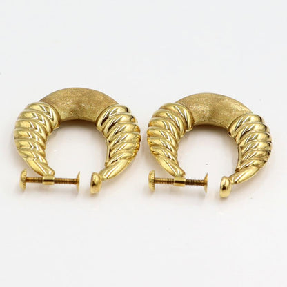 ウノア・エレ(UNOAERRE) 750デザインフープイヤリング　重量4.38ｇ　レディース（中古）