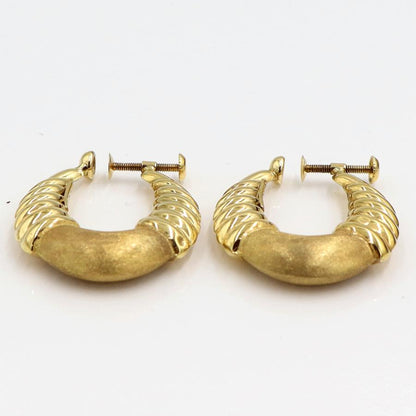 ウノア・エレ(UNOAERRE) 750デザインフープイヤリング　重量4.38ｇ　レディース（中古）