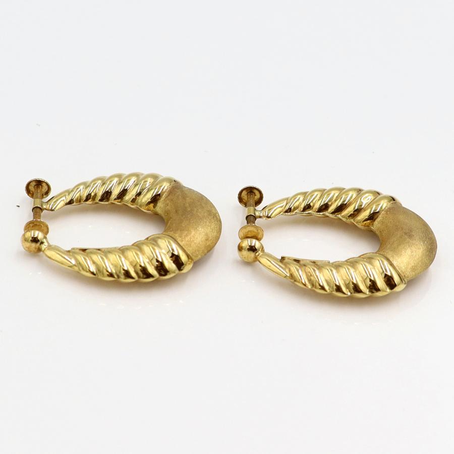 ウノア・エレ(UNOAERRE) 750デザインフープイヤリング　重量4.38ｇ　レディース（中古）