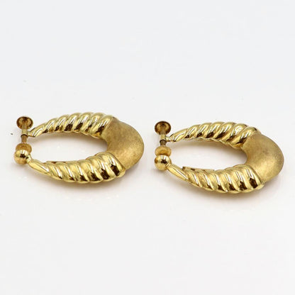 ウノア・エレ(UNOAERRE) 750デザインフープイヤリング　重量4.38ｇ　レディース（中古）