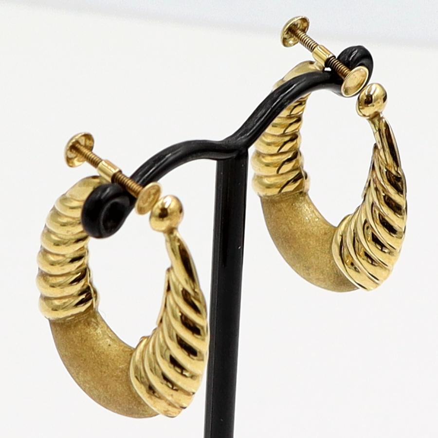 ウノア・エレ(UNOAERRE) 750デザインフープイヤリング　重量4.38ｇ　レディース（中古）