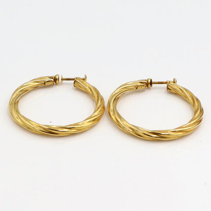 ウノア・エレ(UNOAERRE) 750デザインフープイヤリング　重量5.14ｇ　レディース（中古）