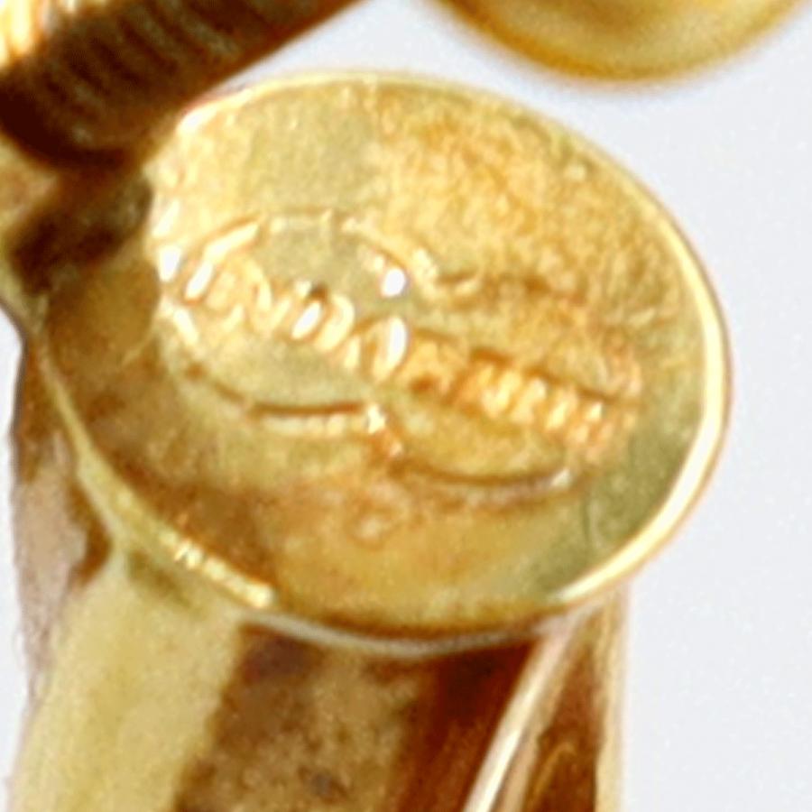 ウノア・エレ(UNOAERRE) 750デザインフープイヤリング　重量5.14ｇ　レディース（中古）