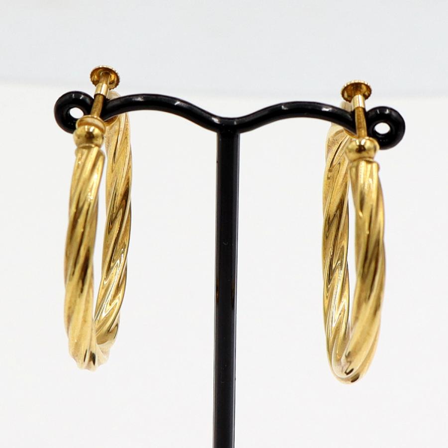 ウノア・エレ(UNOAERRE) 750デザインフープイヤリング　重量5.14ｇ　レディース（中古）