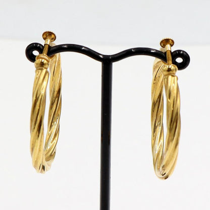 ウノア・エレ(UNOAERRE) 750デザインフープイヤリング　重量5.14ｇ　レディース（中古）