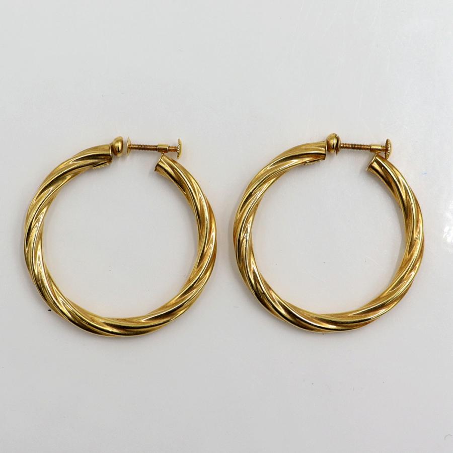 ウノア・エレ(UNOAERRE) 750デザインフープイヤリング　重量5.14ｇ　レディース（中古）