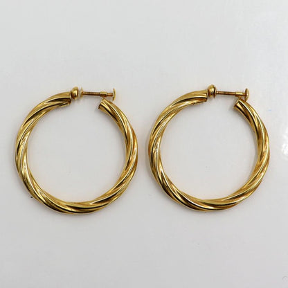 ウノア・エレ(UNOAERRE) 750デザインフープイヤリング　重量5.14ｇ　レディース（中古）