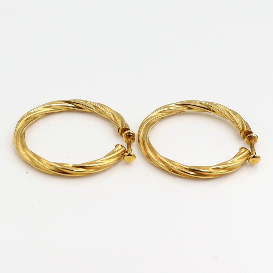 ウノア・エレ(UNOAERRE) 750デザインフープイヤリング　重量5.14ｇ　レディース（中古）